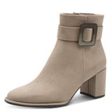 Marco Tozzi Dames Enkellaarsje 2-25338-43 Grijs Textiel Blokhak Ritssluiting 37 EU