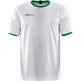 Craft Progress 2.0 Shirt Korte Mouw Heren - Wit / Groen | Maat: S