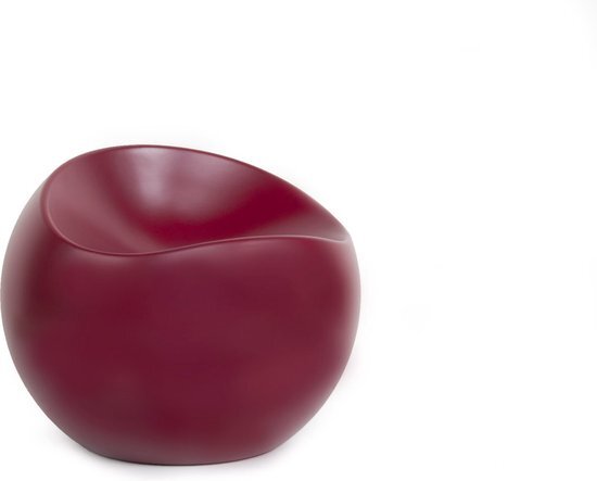 XLBoom Bordeaux Mat Ball Chair - Loungebank - Gerecycleerd ABS - 55 &#215; 55 &#215; 50 cm