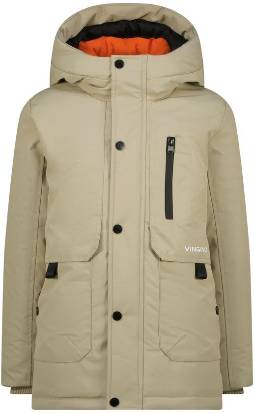 Vingino Tharpa Parka Jongens Winterjas Beige Maat 128