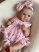 Reborn-pop, 48 cm, silicone, membres mobiles, tenue rose, convient aux peaux sensibles, convient à partir de 3 ans.