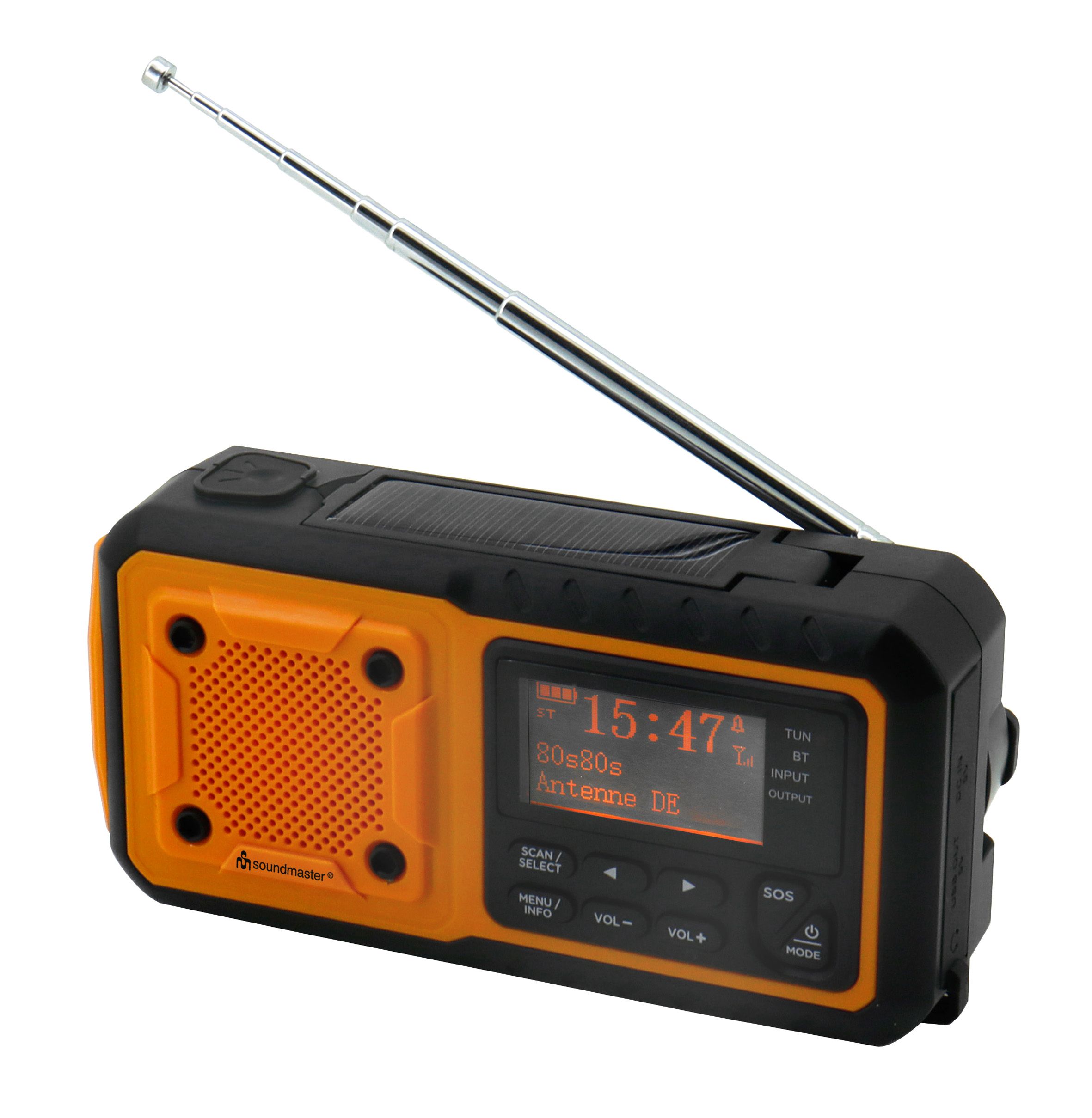 Soundmaster DAB112OR - Draagbare DAB+ Radio - Bluetooth - USB - Zwart/Oranje
