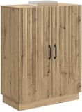 vidaXL Dressoir Artisanaal eiken 66 x 34,5 x 87 cm Bewerkt hout