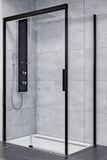 Ben IMotion zijwand rechts t.b.v. schuifdeur 90x206cm mat zwart/helder glas