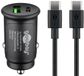 Goobay USB autolader | USB-C PD + USB-A QC | losse USB-C kabel | 27W