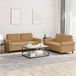 Maison Exclusive set de canapé 2 pièces avec coussins, marron, velours