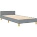 Lit Simple Lit Adulte Cadre De Lit Avec Tête De Lit Gris Clair 90 x 200 cm Tissu Cfw2195324