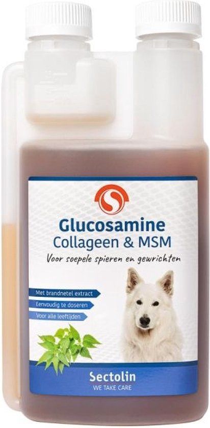 Sectolin Glucosamine Collageen & MSM - Soepele Spieren & Gewrichten - Hond - 500 ml