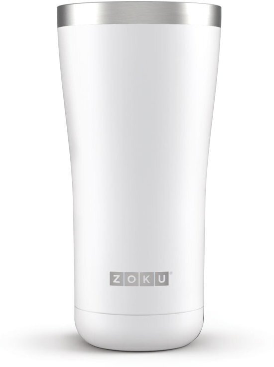 Zoku Hydration Drinkbeker - 3 in 1 - RVS - 591 ml - Wit