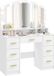 Homcom Kaptafel met Spiegel en LED-verlichting - Wit