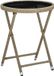 Merkloos Lounge Tafeltje Tuin Tafel Balkon Bijzettafel Poly Rattan met Glas