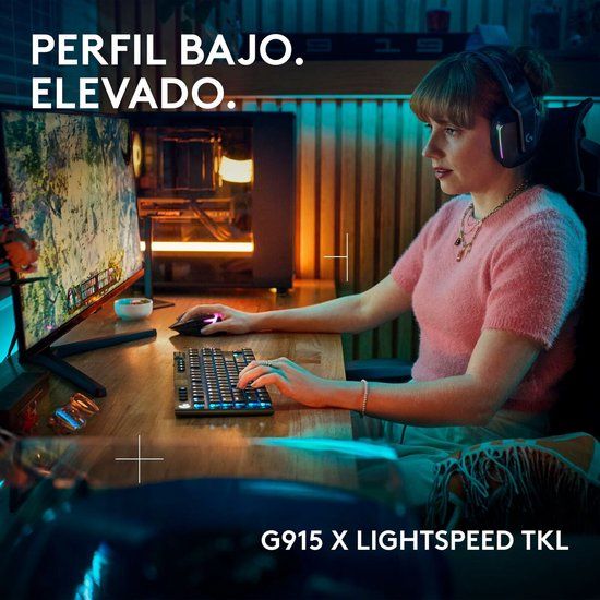 G915 Logitech G915 X LIGHTSPEED TKL Low-Profile Wireless Gaming Keyboard - ESP QWERTY-Layout