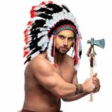 Boland Indianen Verkleed Accessoires Set - Veren Tooi en Tomahawk Bijl