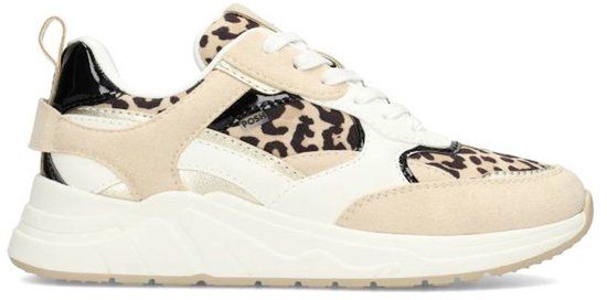 POSH by Poelman ROSIE Beige Imitatieleer Sneakers - Maat 38
