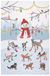 Ulster Weavers torchon Kerstkeukenhanddoek motif "Schaatsende dieren