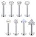 Solidchoice - 8 pièces de piercings labret en acier inoxydable pour la mode et le style