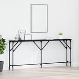 vidaXL Wandtafel Zwart eiken 180 x 23 x 75 cm
