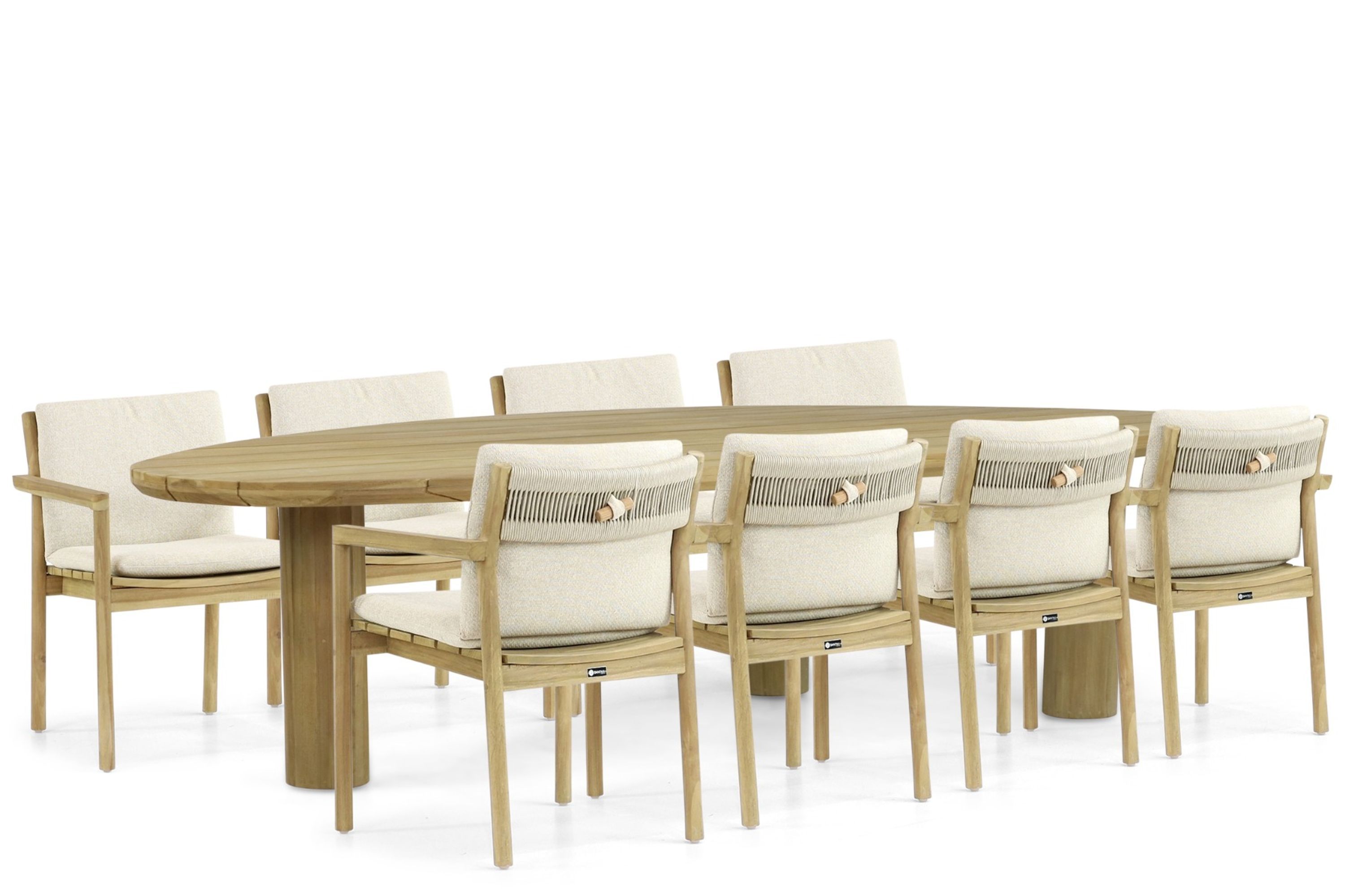 Santika Furniture Santika Suka/Leafline 300 cm dining tuinset 9-delig