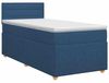 vidaXL Boxspringbed met matras en hoofdeinde, blauw, 90 x 200 cm, stof