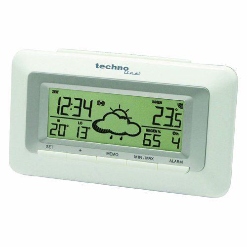 Technoline WetterDirekt WD 18 wekker met binnentemperatuurweergave en weersvoorspelling