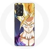 Maniacase Hoesje voor Samsung Galaxy A52 Manga Dragon Ball Sangoku Geel
