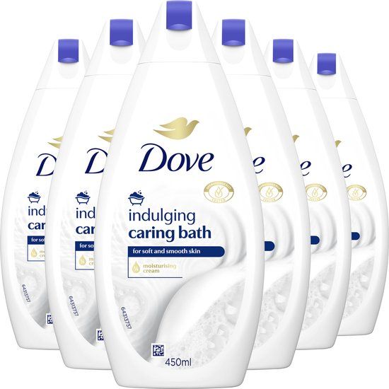 Dove Caring Bath Badcrème - Indulging Cream - 6 x 450 ml