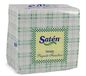 Morigami, Servet standaardformaat, vouw 1/4, gravure, groen geruit, 75 servetten