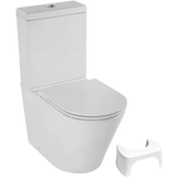 Jacob Delafon - Toilette au sol sans bride Rodin+ Sortie Vario + Tabouret physiologique Blanc