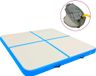 Syfax Gymnastiekmat met pomp opblaasbaar 200x200x20 cm PVC blauw