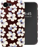 Selencia Hoesje - Geschikt voor Apple iPhone 17e / 16e - Backcover geschikt voor MagSafe - Choco Flower Pop
