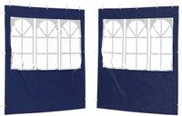vidaXL Party Tent Zijwand 2 st 200 x 195 cm Blauw PE en staal