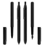 Otto Hutt Vulpen Allblack D03 messing/staal zwart 14 cm, lijndikte M, 018-18796