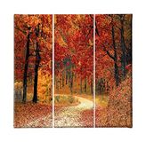 Homemania Muurfoto, boom 3-delig, natuur en landschappen per woonkamer, kinderkamer, meerkleurig, 69 x 3 x 50 cm, polyester HM203PKNV-190, hout