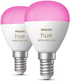 Philips Hue White and Color Ambiance E14 LED Smart Bulb (2-Pack) - Dimmable, Works with Alexa, Apple HomeKit & Google Assistant