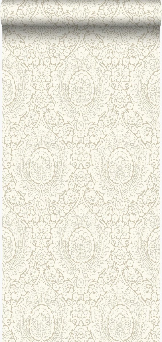 Origin Wallcoverings behang ornamenten glanzend licht beige - 347329 - 53 cm x 10,05 m