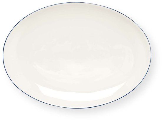 vtwonen Bord - Line - Dinerbord - Wit - 30cm