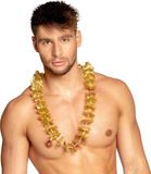 Merkloos Hawaiikrans pakket zilver/goud 12x