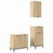vidaXL Meuble de salle de bain set 3 pièces Sonoma chêne 39,5 x 36 x 88 cm