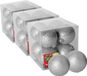 Gerimport Kerstballen - 24x st - zilver - glitters - 7 cm - kunststof