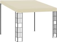 vidaXL Wandprieel 3x3 m stof crèmekleurig