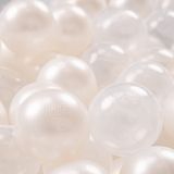 KiddyMoon Ballenbak ballen voor Kinderen 7 cm 50 Stuks - Kinderballen baby voor Ballenbad - BPA-vrij - Parel Transparant