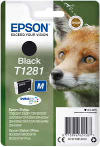 Epson Singlepack Black T1281 DURABrite Ultra Ink