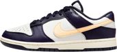 Nike Dunk Low Retro - Sneakers - Heren - Leer - Maat 45.5 - Donkerblauw/Creme/Wit