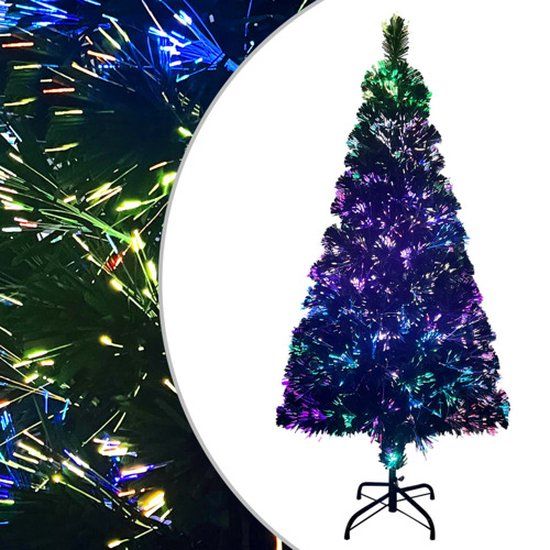 vidaXL Kunstkerstboom met standaard, 150 cm, glasvezel, groen