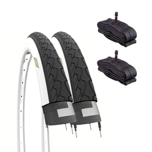 2 Ecovelò 2 banden 700 x 35 C (37-622) + slaapkamerventiel Amerika straatbanden 28 1 5/8 3/8 CITYBIKE TREKKING