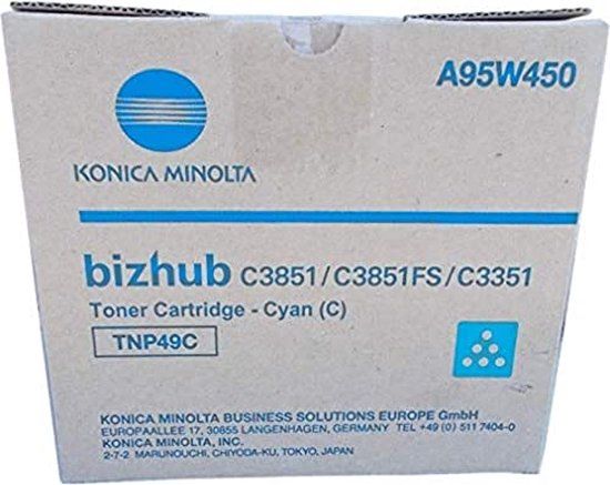 Konica Minolta TNP-49C Toner Cartridge - Cyaan - 12000 Pages - A95W450