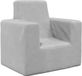 vidaXL Banc pour enfants - doux - peluche - gris clair