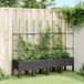 Maison Exclusive - Jardinière avec treillis Noir 160x40x142,5 cm PP