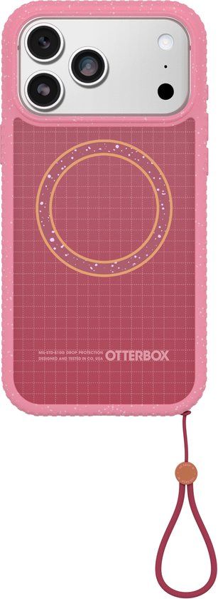OtterBox Sole Series Hoesje Geschikt voor Apple iPhone 17 Pro Max | Back Cover | Compatibel met MagSafe | Met Draaglus | Gerecycled | Xtra Hot Roze