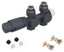 Omgoods - Bloc de robinetterie 6 voies Multibloc Vanne avec bouton thermostat - Gris anthracite
